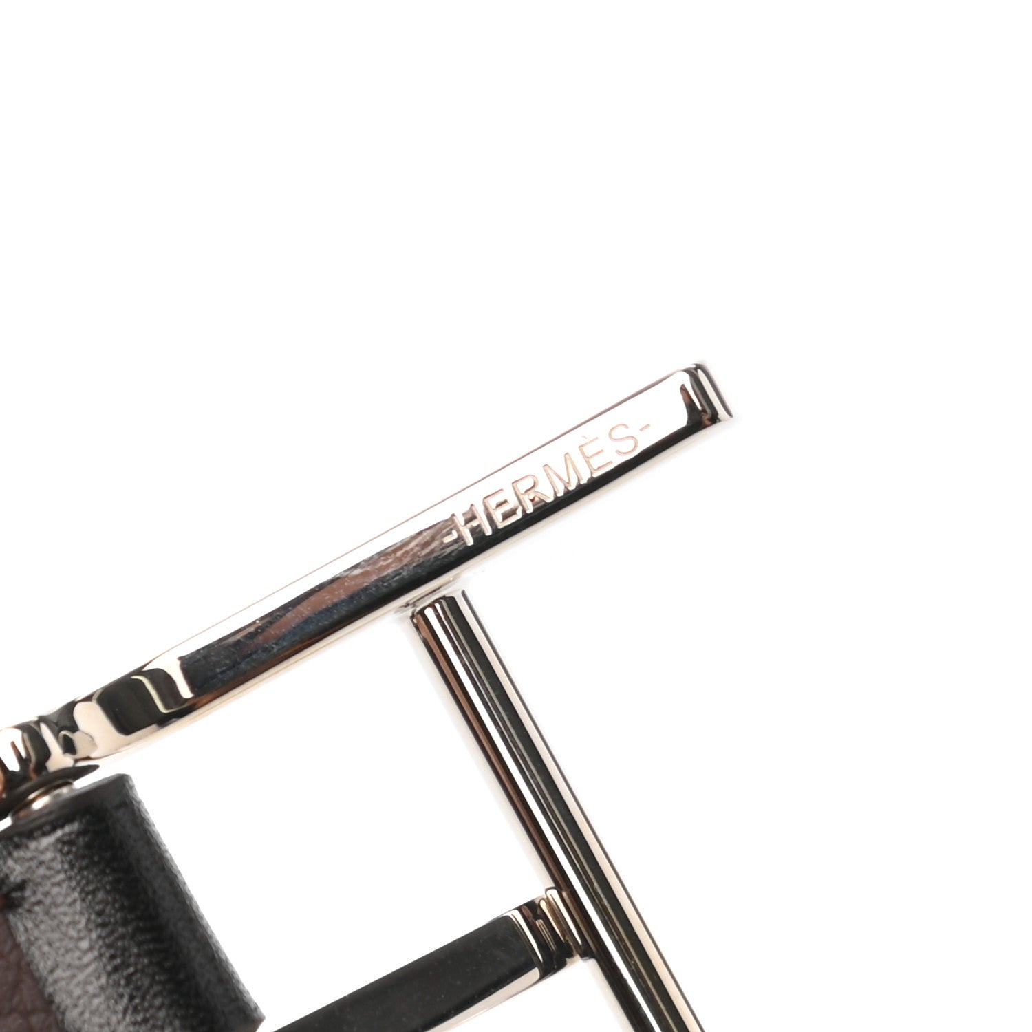 Hermes Box Togo 32mm Quentin Belt 95 Black Chocolate 7 of 8