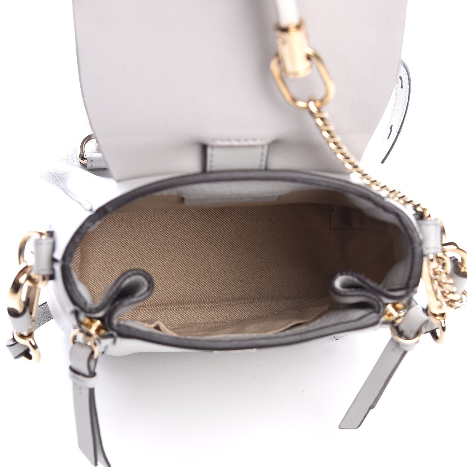 Chloe Suede Calfskin Mini Faye Backpack Airy Grey 5 of 7