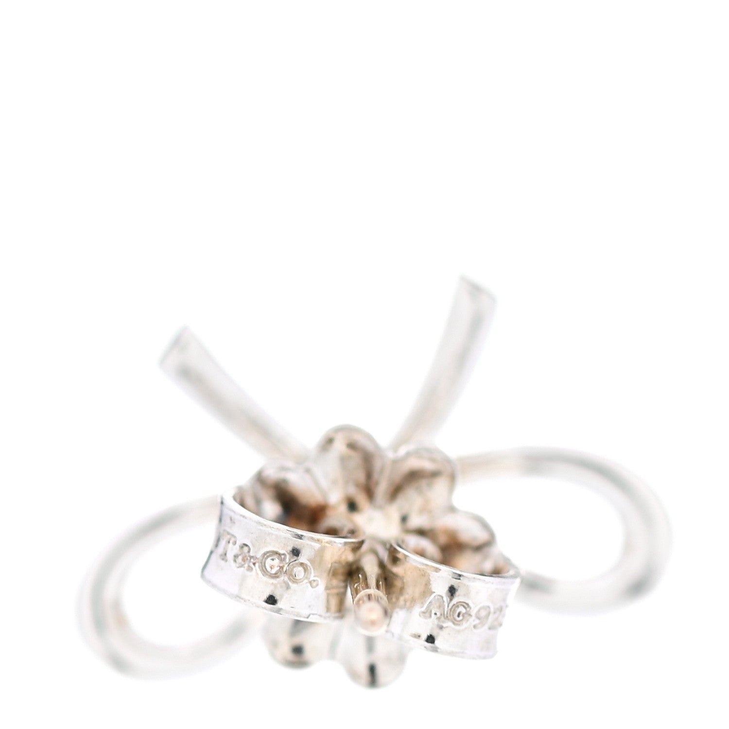 Tiffany Sterling Silver Bow Earrings 4 of 5