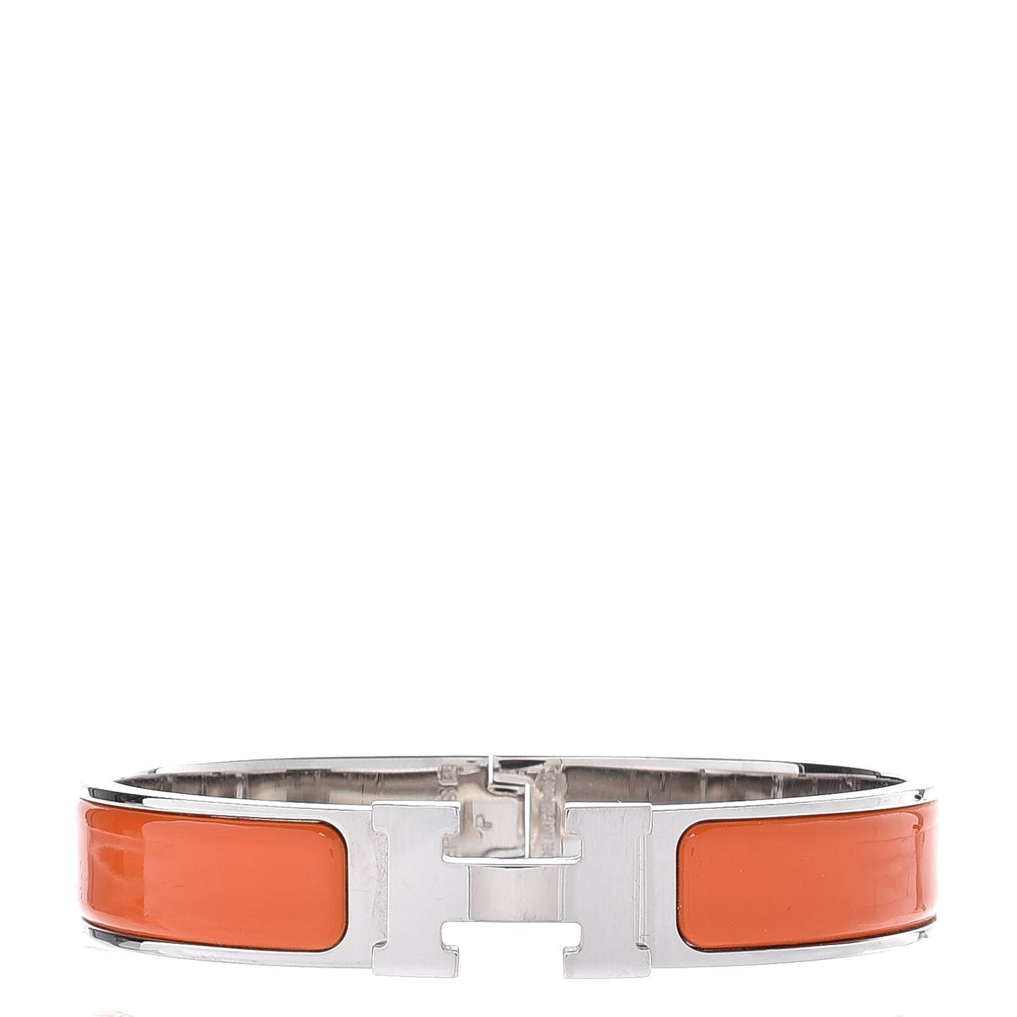 Enamel Narrow Clic Clac H Bracelet GM Orange