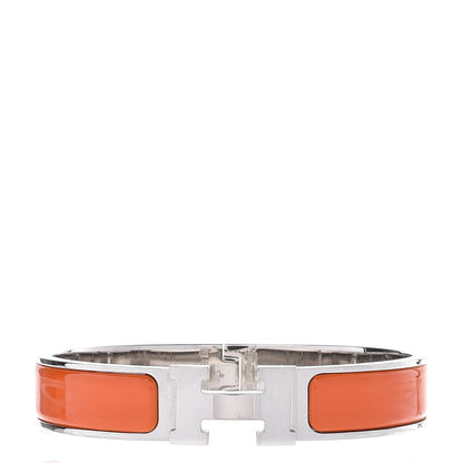 Hermes Enamel Narrow Clic Clac H Bracelet GM Orange 1 of 6
