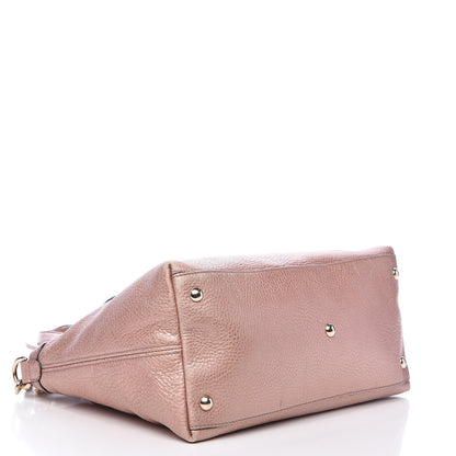 Gucci Metallic Cellarius Calfskin Small Soho Top Handle Satchel Pink 4 of 18