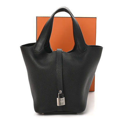 Hermes Taurillon Clemence Picotin Lock 18 PM Black 13 of 13