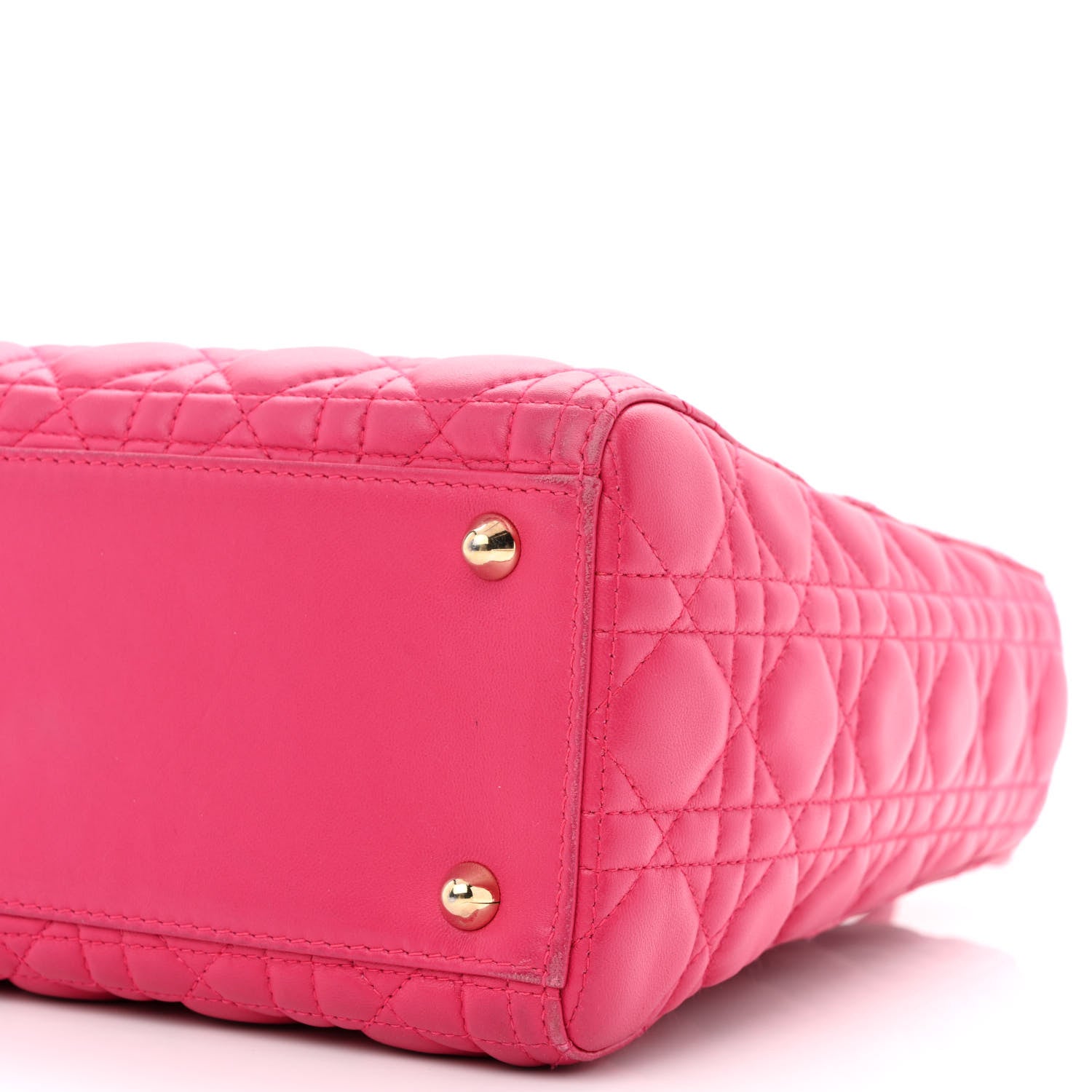 Christian Dior Lambskin Cannage Large Lady Dior Fuchsia 10 of 21