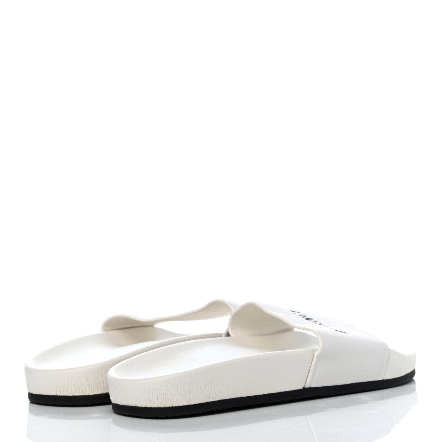 Balenciaga Nappa Logo Womens Pool Slide Sandals 36 White 3 of 4