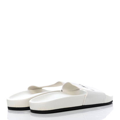 Balenciaga Nappa Logo Womens Pool Slide Sandals 36 White 3 of 4