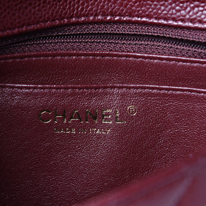 Chanel Caviar Quilted Mini Rectangular Flap Burgundy 5 of 11