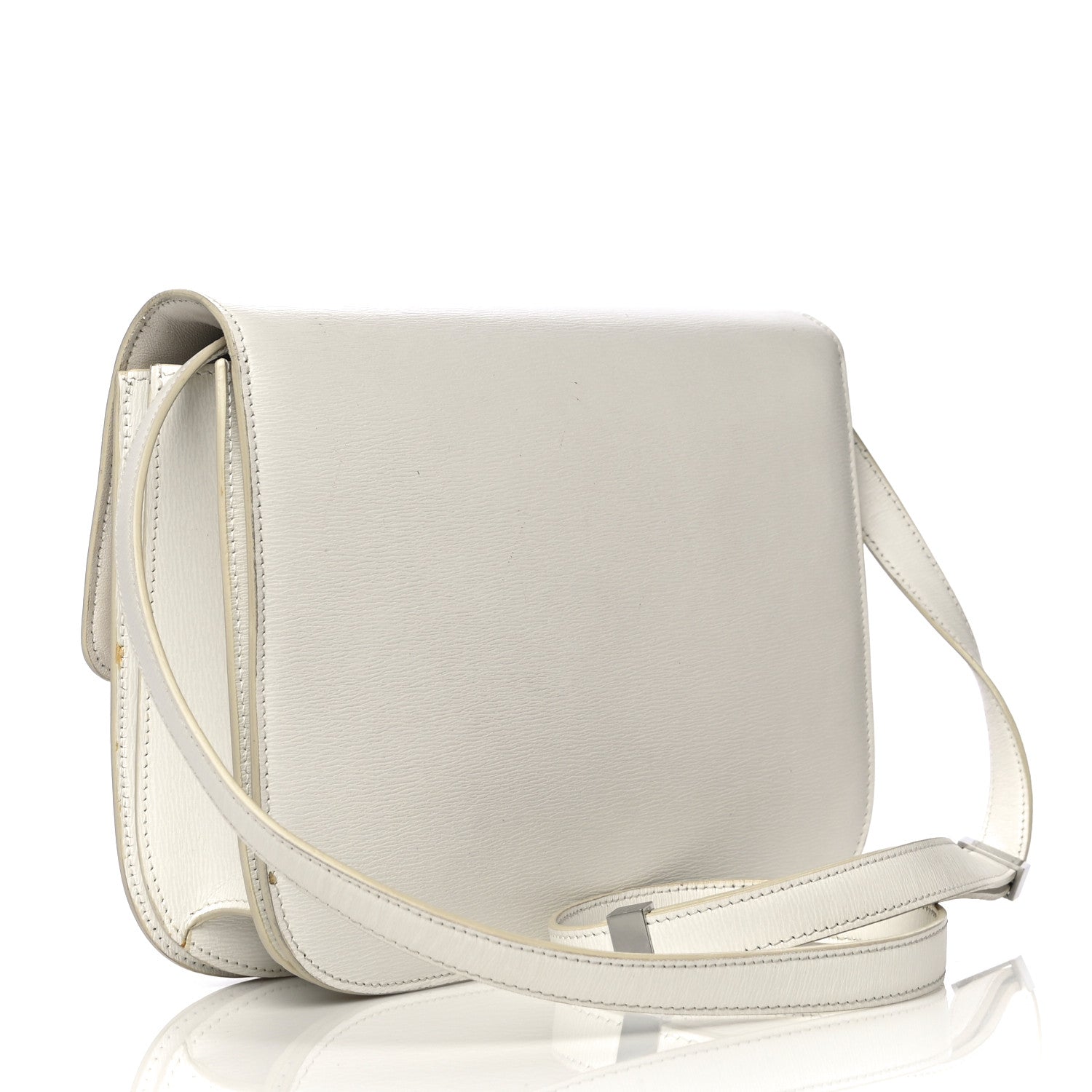 Celine Liege Calfskin Medium Classic Box Flap Bag White 2 of 25