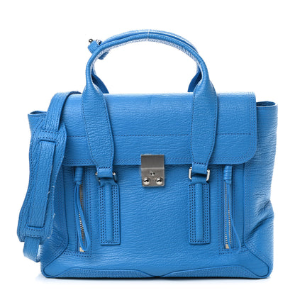 3.1 Phillip Lim Textured Calfskin Medium Pashli Satchel Memphis Blue 1 of 14