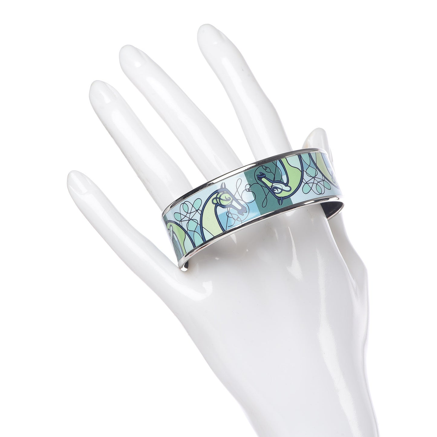 Enamel Printed Wide Coup De Fouet Bracelet 65