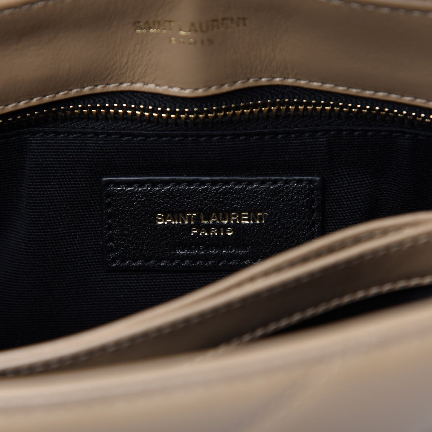 Calfskin Y Quilted Monogram Toy Loulou Crossbody Bag Latte