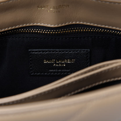Saint Laurent Calfskin Y Quilted Monogram Toy Loulou Crossbody Bag Latte 8 of 11
