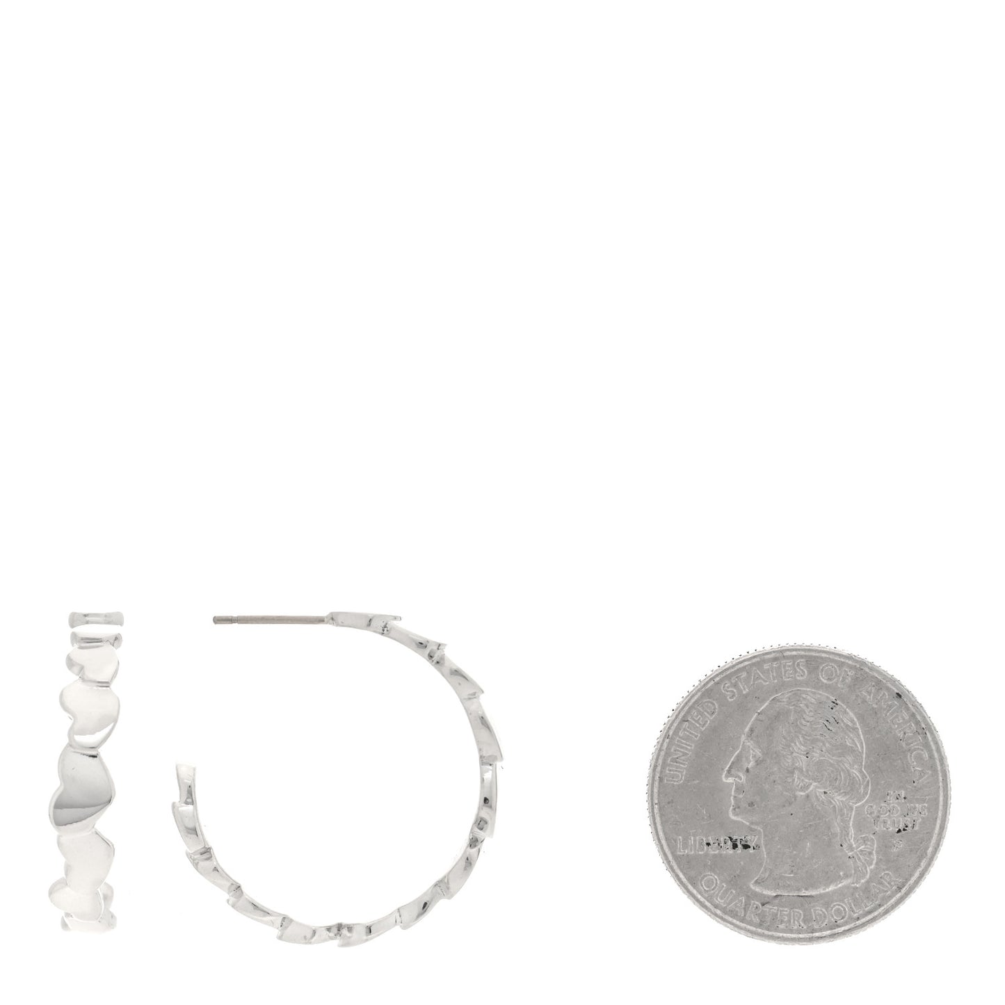 Sterling Silver Paloma Picasso Modern Hearts Hoop Earrings