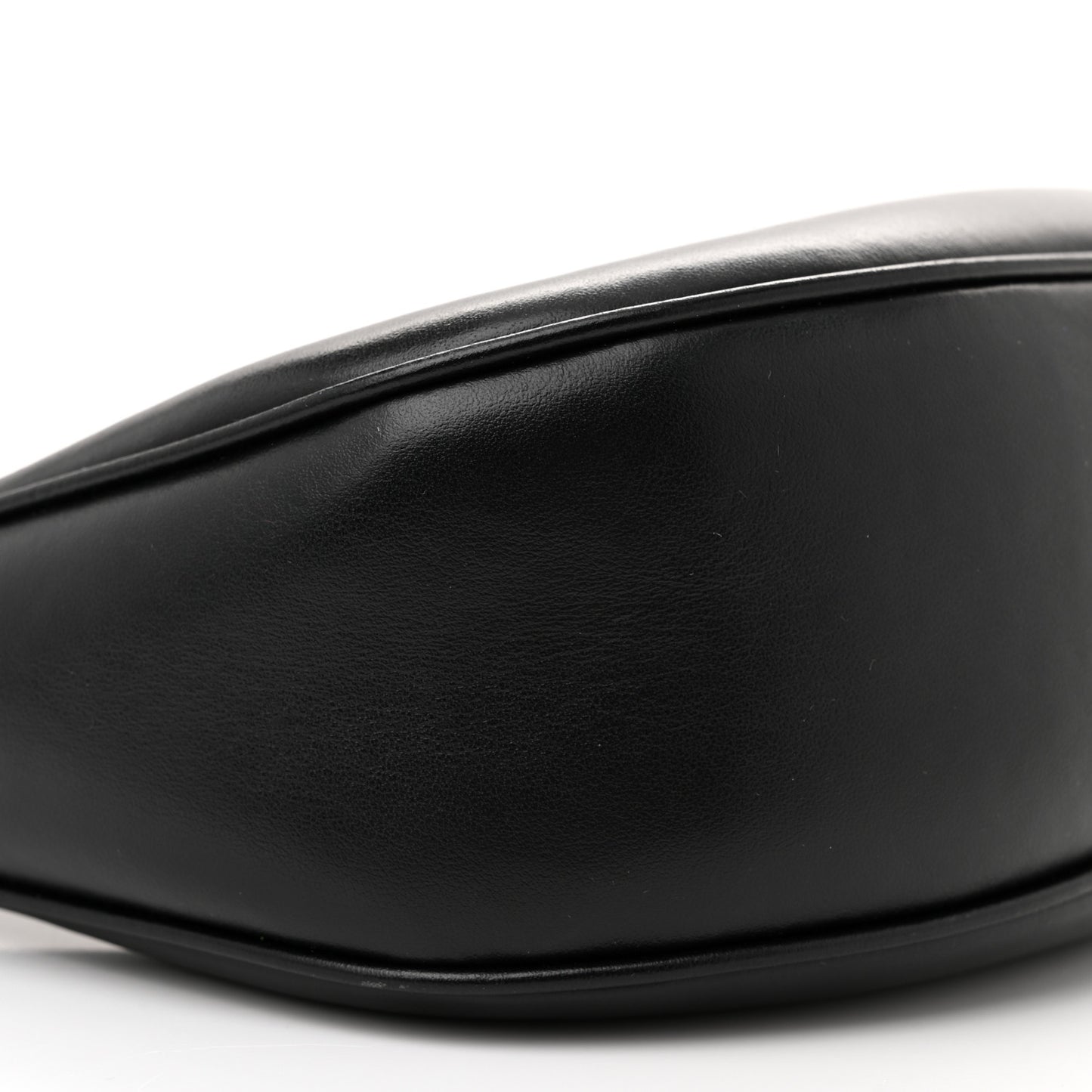 Smooth Calfskin Medium Strap Ava Triomphe Shoulder Bag Black