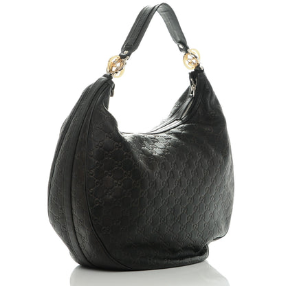 Gucci Guccissima Large GG Twins Hobo Black 3 of 7