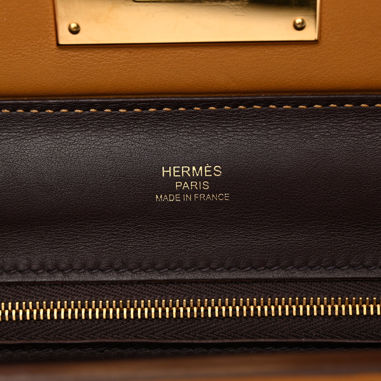 Hermes Evercolor Swift Verso 24/24 21 Caramel Sesame Rouge Sellier 6 of 15