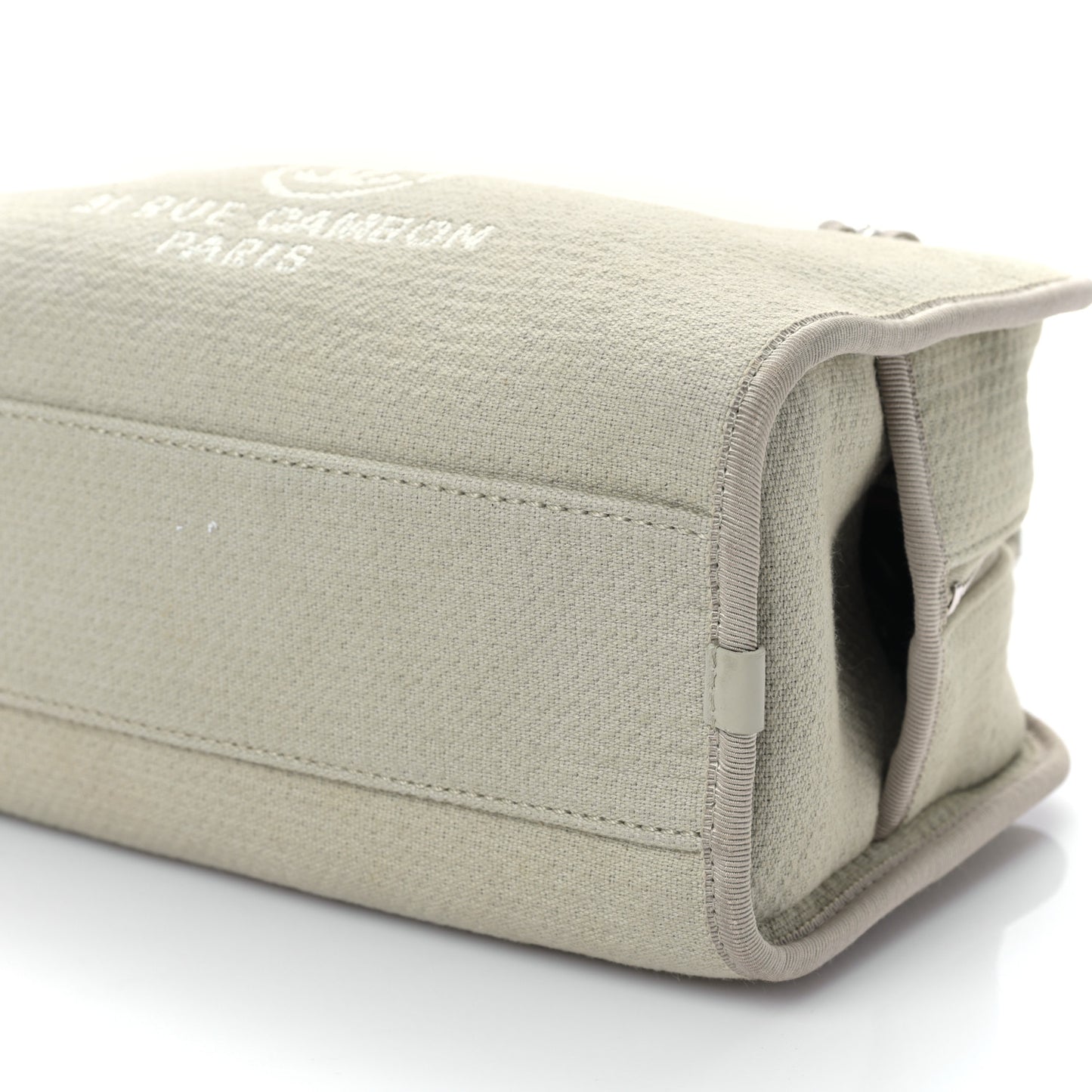 Canvas Deauville Small Bowling Bag Grey
