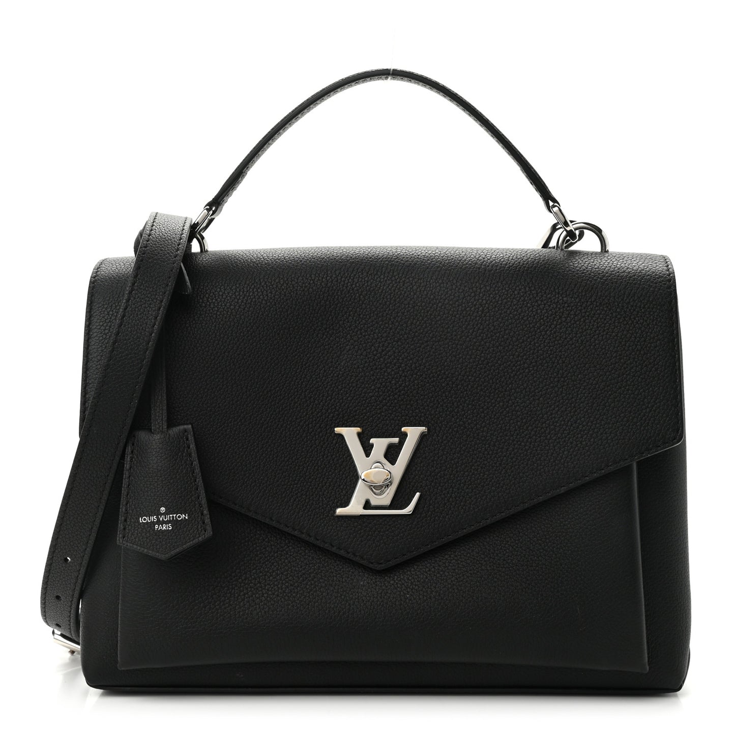 Soft Calfskin My Lockme Top Handle Black