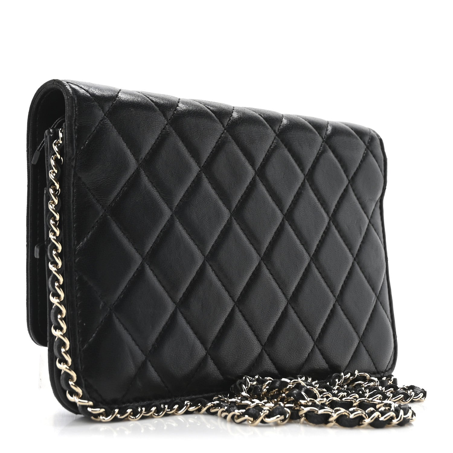 Chanel Lambskin Quilted Golden Class Wallet on Chain WOC Black 3 of 10