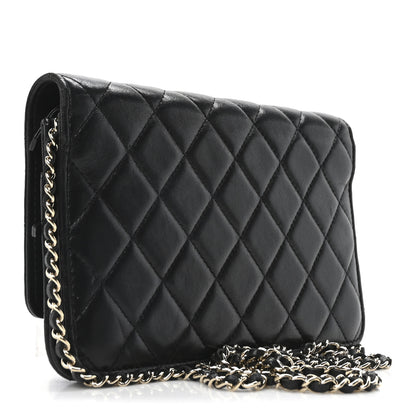 Chanel Lambskin Quilted Golden Class Wallet on Chain WOC Black 3 of 10