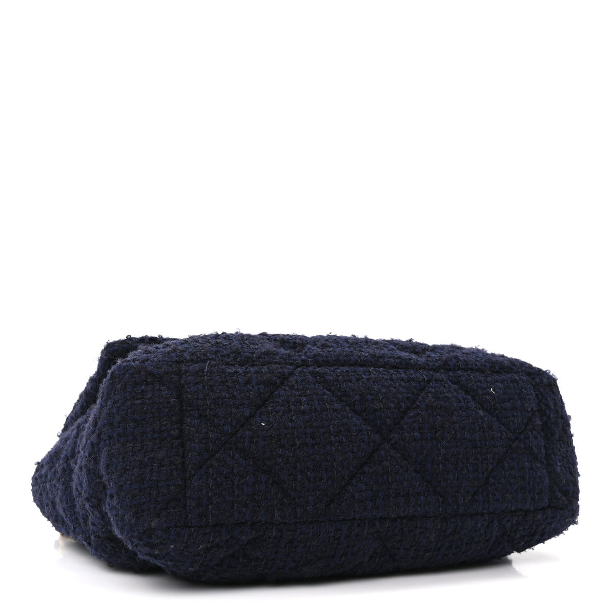 Tweed Quilted Maxi Chanel 19 Flap Navy