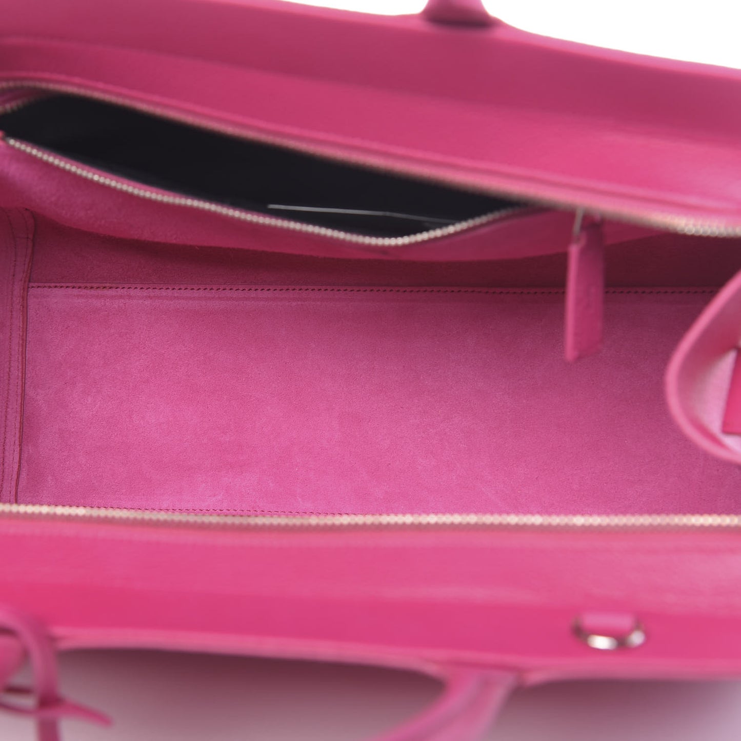 Grained Calfskin Small Cabas Rive Gauche Bubblegum