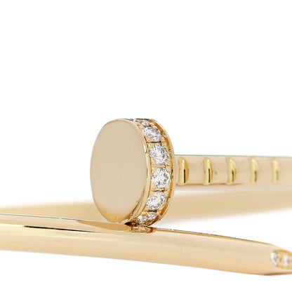 Cartier 18K Yellow Gold Diamond Small Juste Un Clou Bracelet 15 3 of 5