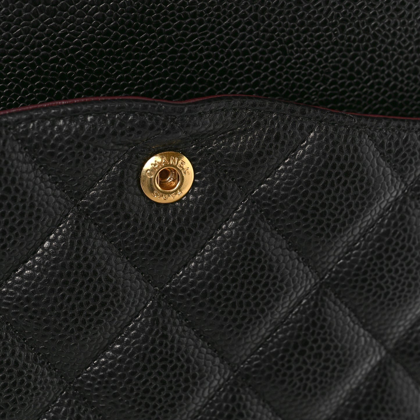 Caviar Quilted Maxi Double Flap Black