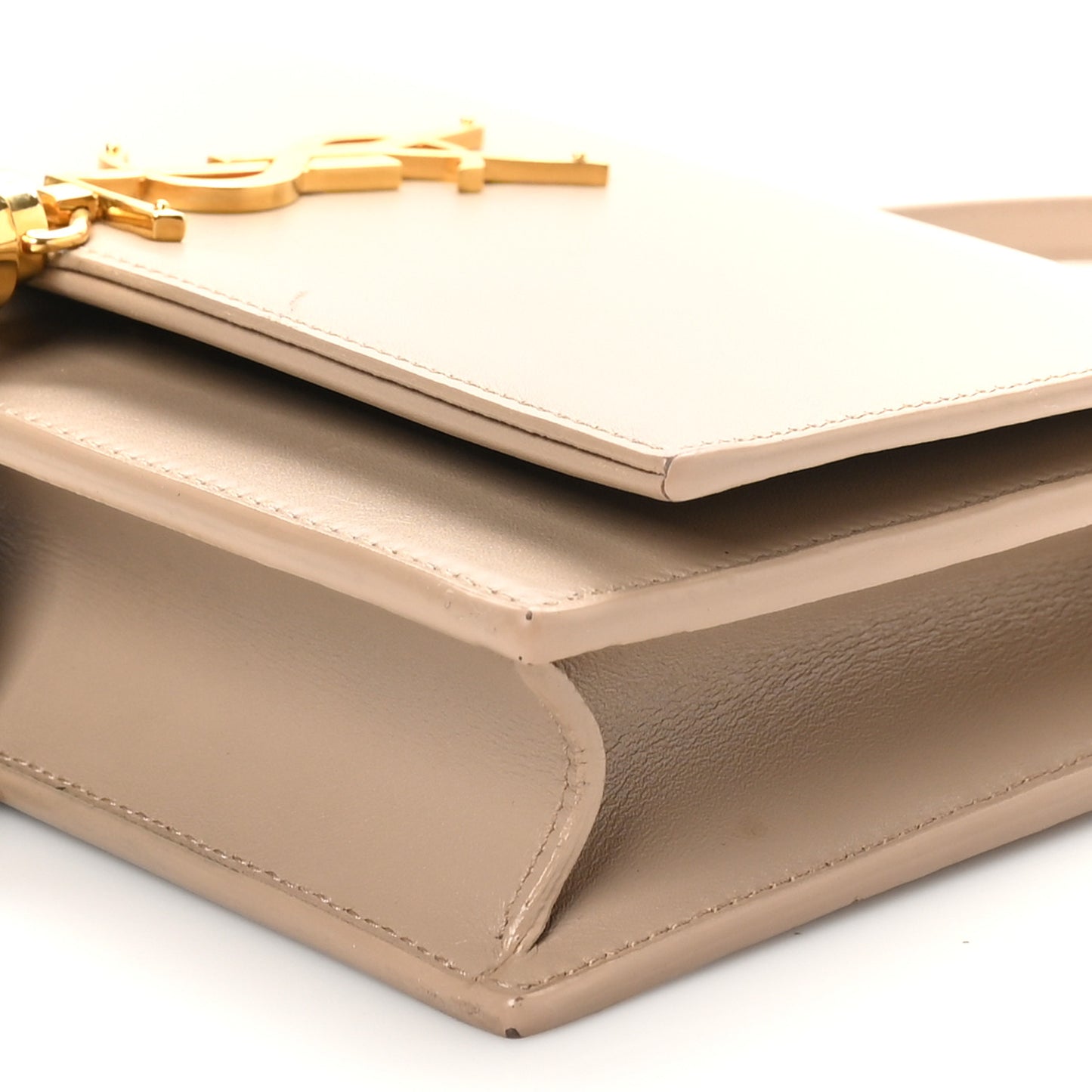 Smooth Calfskin Classic Monogram Kate Tassel Chain Wallet Nude Powder