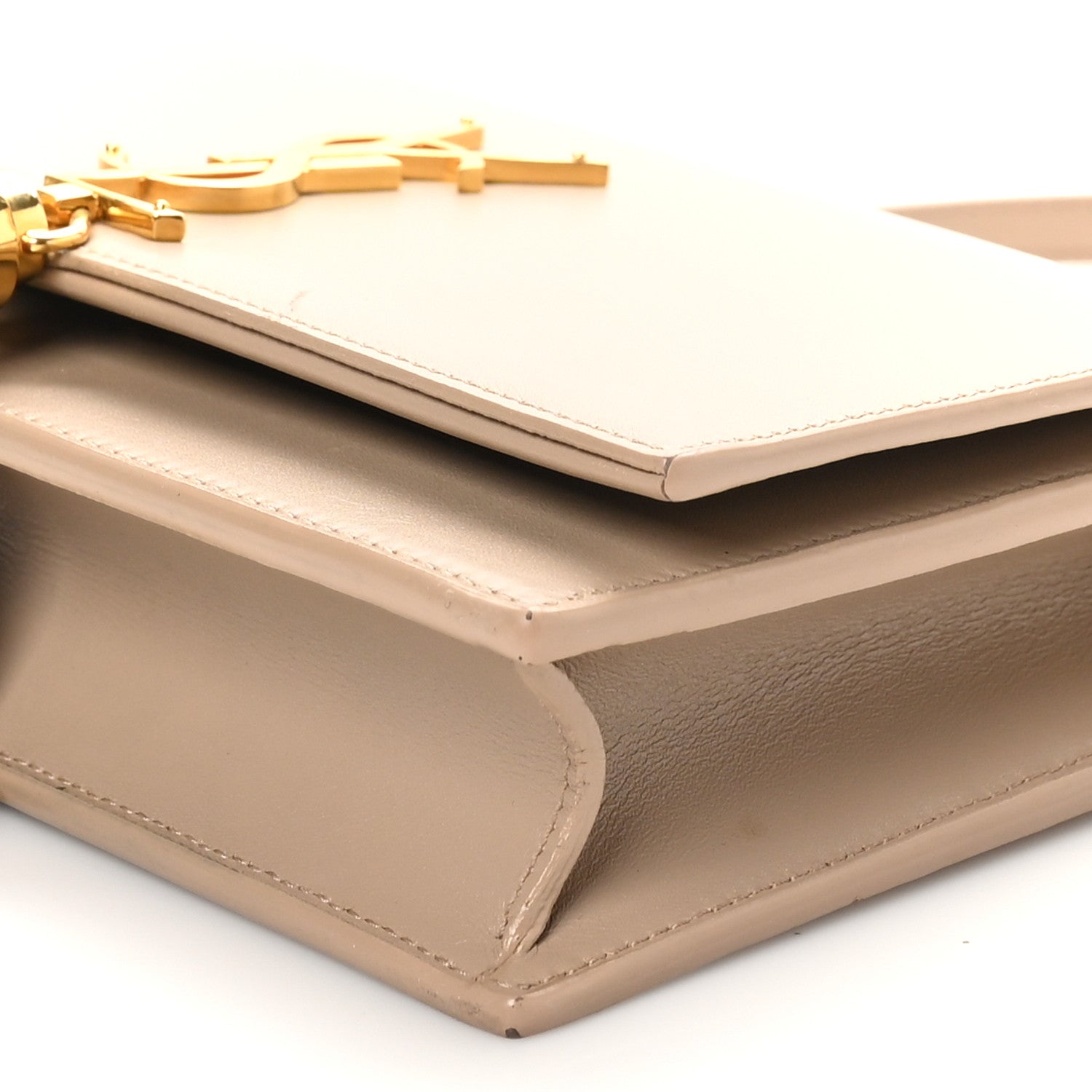 Saint Laurent Smooth Calfskin Classic Monogram Kate Tassel Chain Wallet Nude Powder 9 of 10