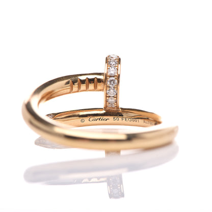 Cartier 18K Yellow Gold Diamond Juste Un Clou Ring 50 5.25 5 of 6