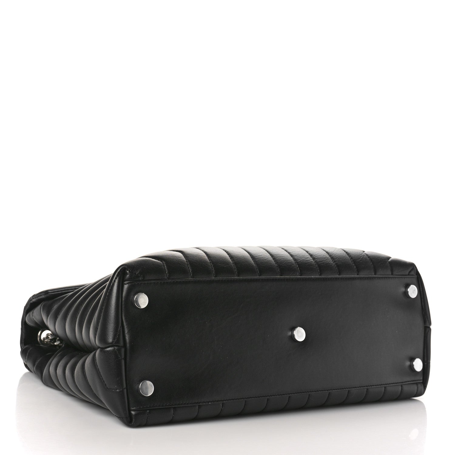Saint Laurent Calfskin Y Quilted Monogram Large Loulou Chain Satchel Black 4 of 11
