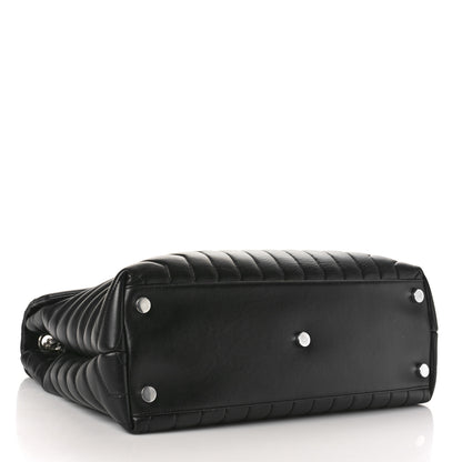 Saint Laurent Calfskin Y Quilted Monogram Large Loulou Chain Satchel Black 4 of 11