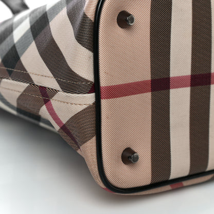 Burberry Nova Check Patent Trim Shopper Tote Black 17 of 17