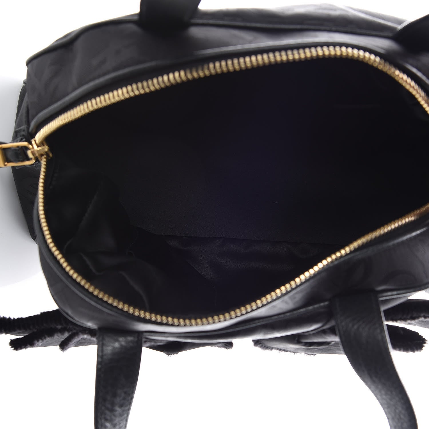 Saint Laurent Canvas Logo Medium Y Bow Bowler Black 5 of 11