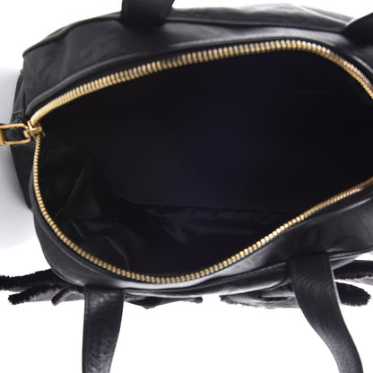 Saint Laurent Canvas Logo Medium Y Bow Bowler Black 5 of 11
