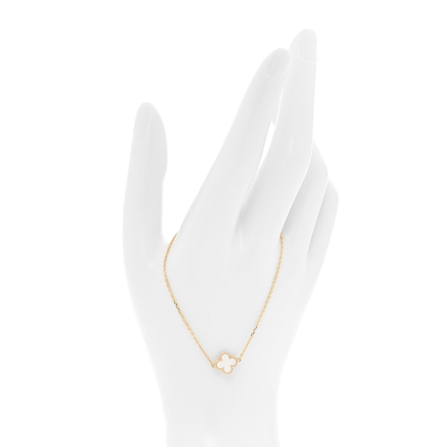 18K Yellow Gold Mother of Pearl Sweet Alhambra Bracelet
