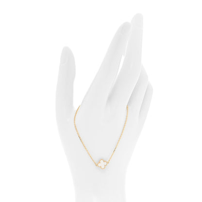 Van Cleef & Arpels 18K Yellow Gold Mother of Pearl Sweet Alhambra Bracelet 2 of 7