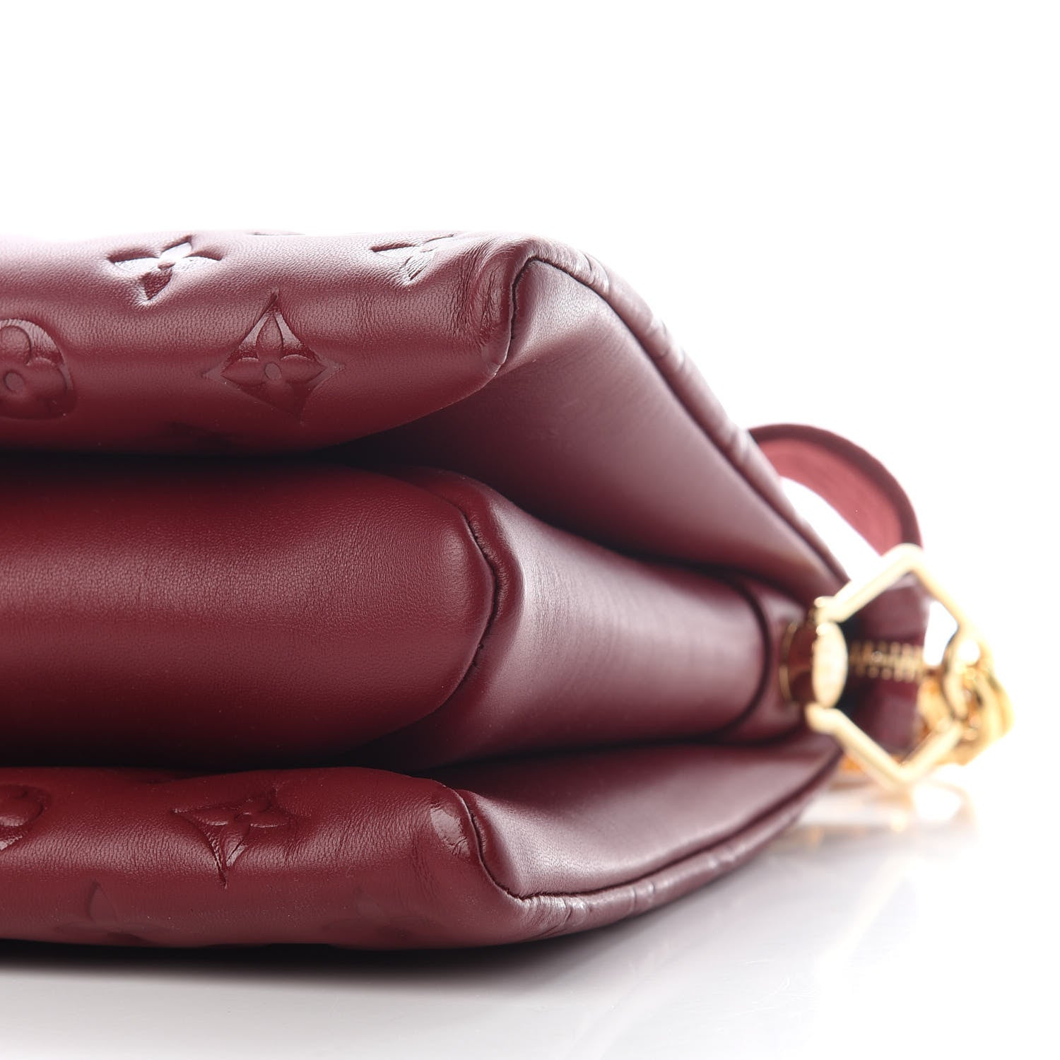 Louis Vuitton Lambskin Embossed Monogram Coussin PM Wine 7 of 7