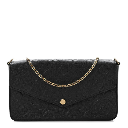 Louis Vuitton Empreinte Pochette Felicie Chain Wallet Black 1 of 8