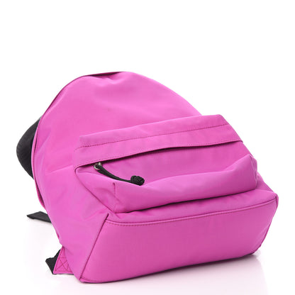 Balenciaga Sport Nylon Logo Embroidered S Wheel Backpack Fuchsia Black 4 of 12