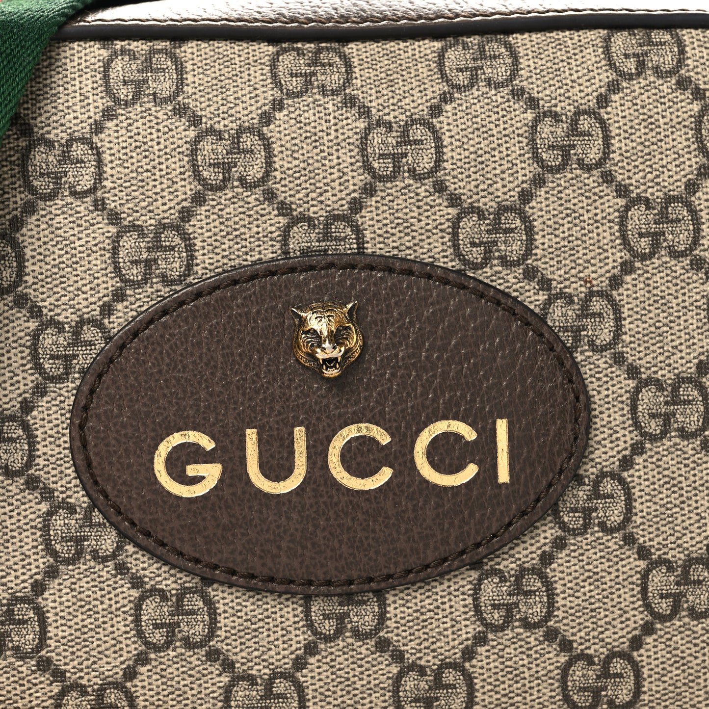 GG Supreme Monogram Web Neo Vintage Shoulder Bag Beige New Acero Crop