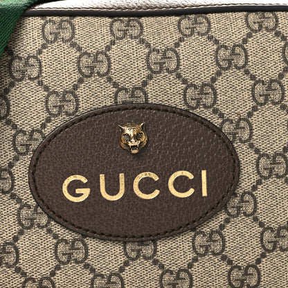 Gucci GG Supreme Monogram Web Neo Vintage Shoulder Bag Beige New Acero Crop 8 of 11