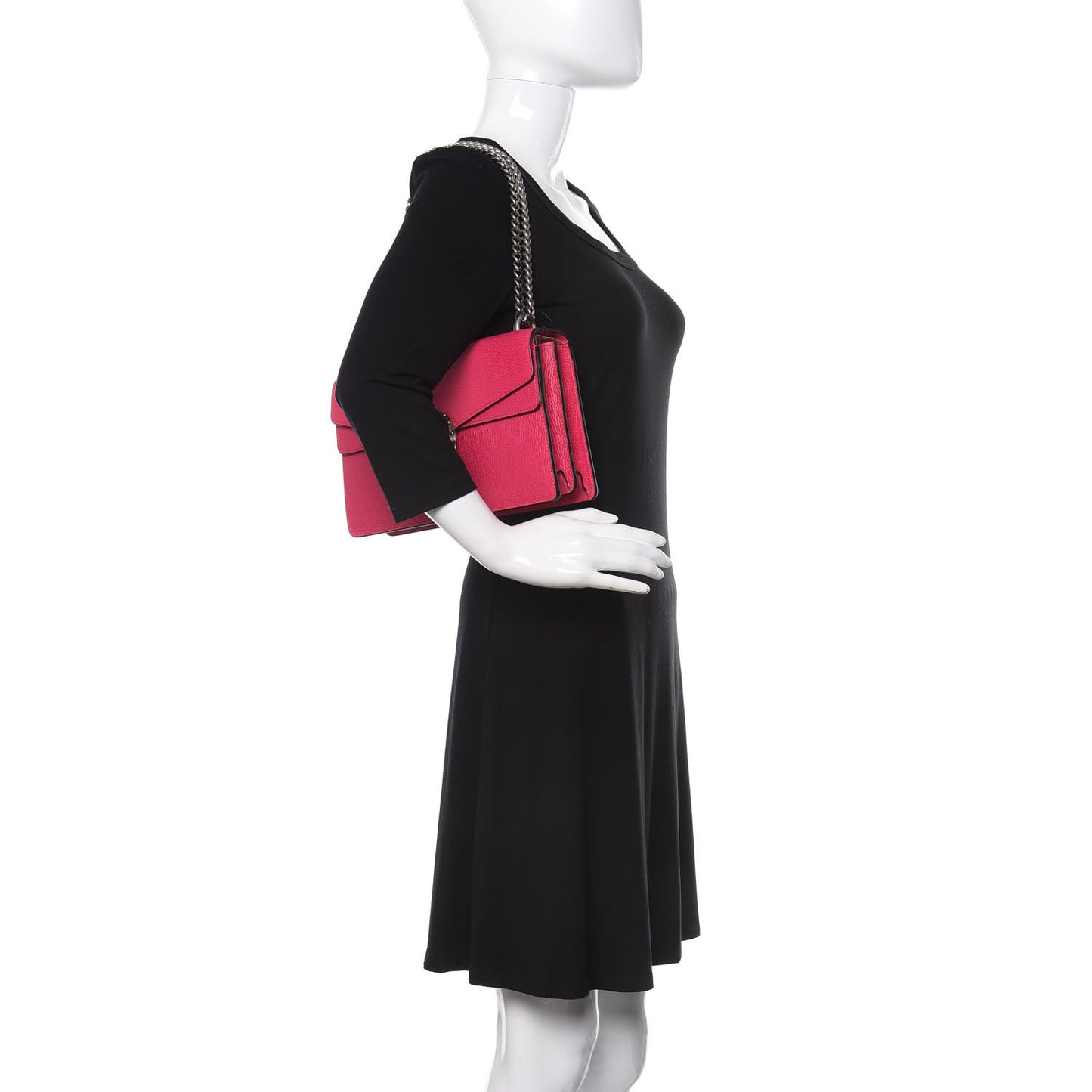Dollar Calfskin Small Dionysus Shoulder Bag Box Pink