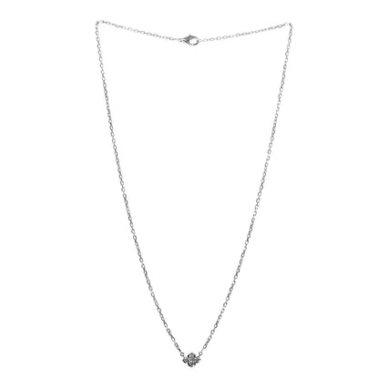 Cartier 18K White Gold Diamond .14ctw Hindu Floral Pendant Necklace 3 of 7