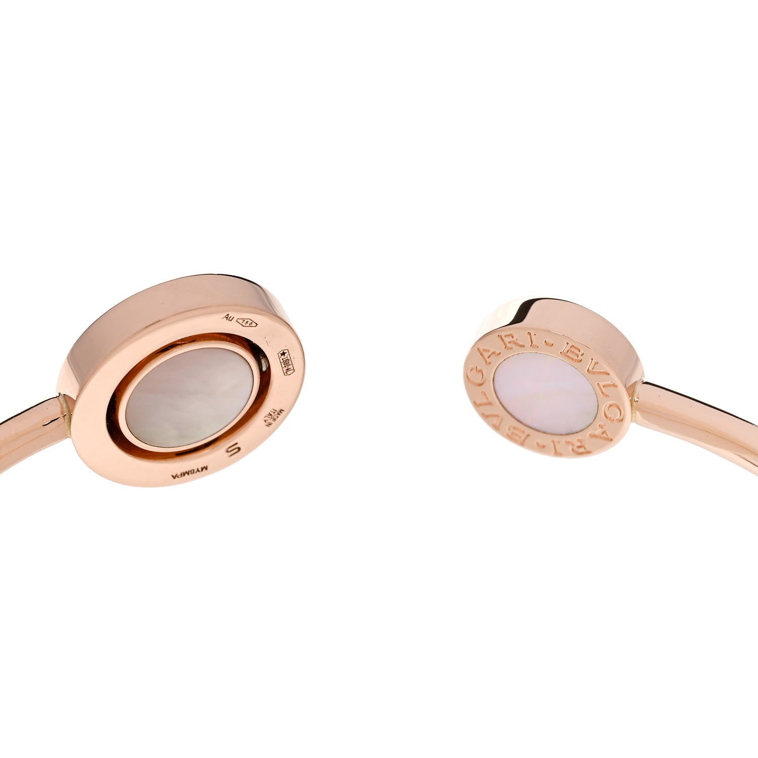 Bulgari 18K Rose Gold Mother of Pearl Carnelian BVLGARI BVLGARI Flip Cuff Bracelet S 5 of 5