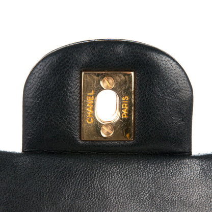 Chanel Lambskin Quilted Medium Double Flap Black 6 of 9