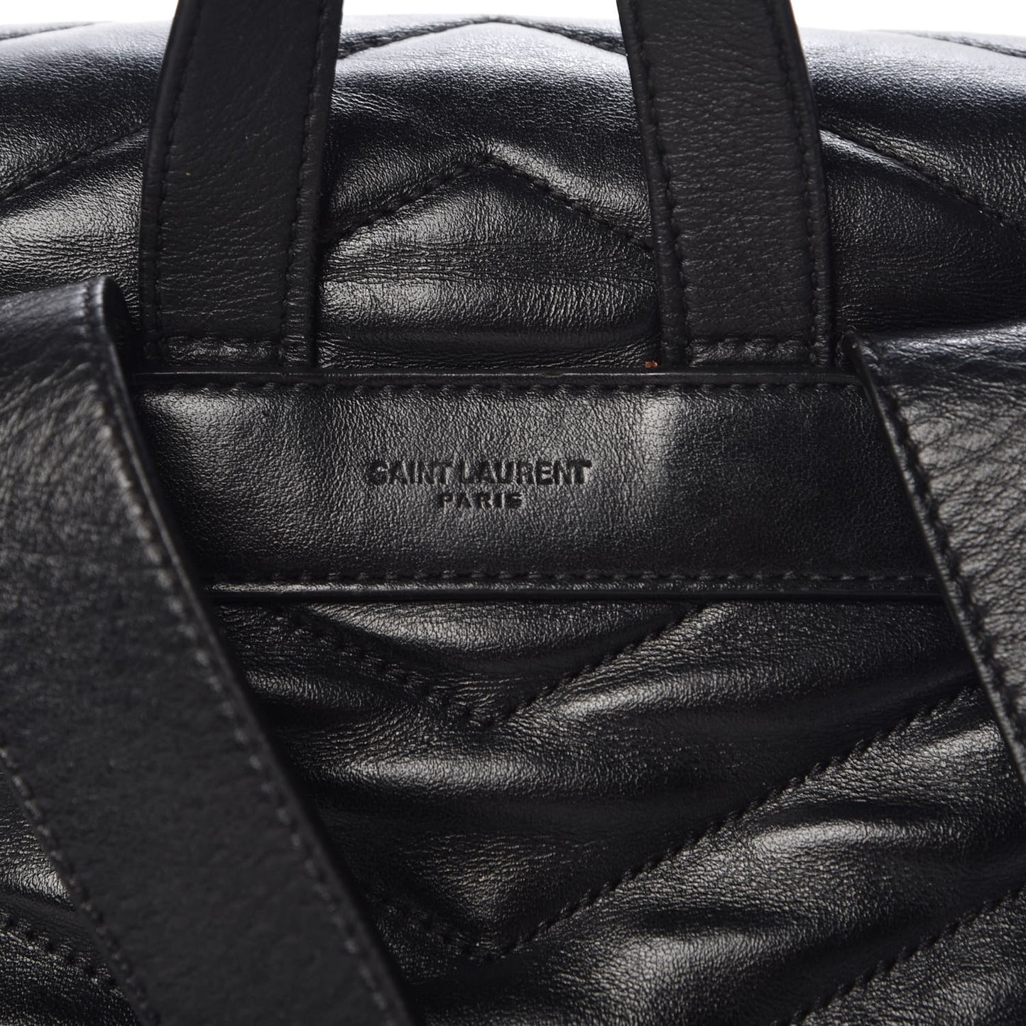Calfskin Y Quilted Monogram Small Loulou Backpack Black