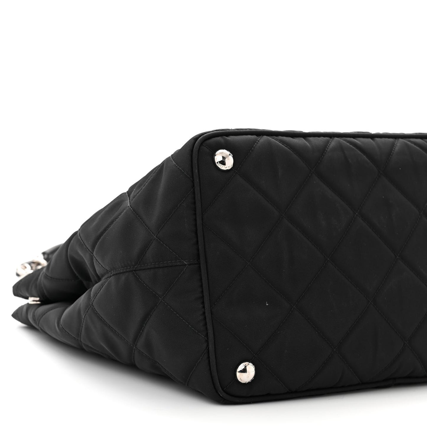 Nylon Tessuto Impuntu Quilted Tote Black