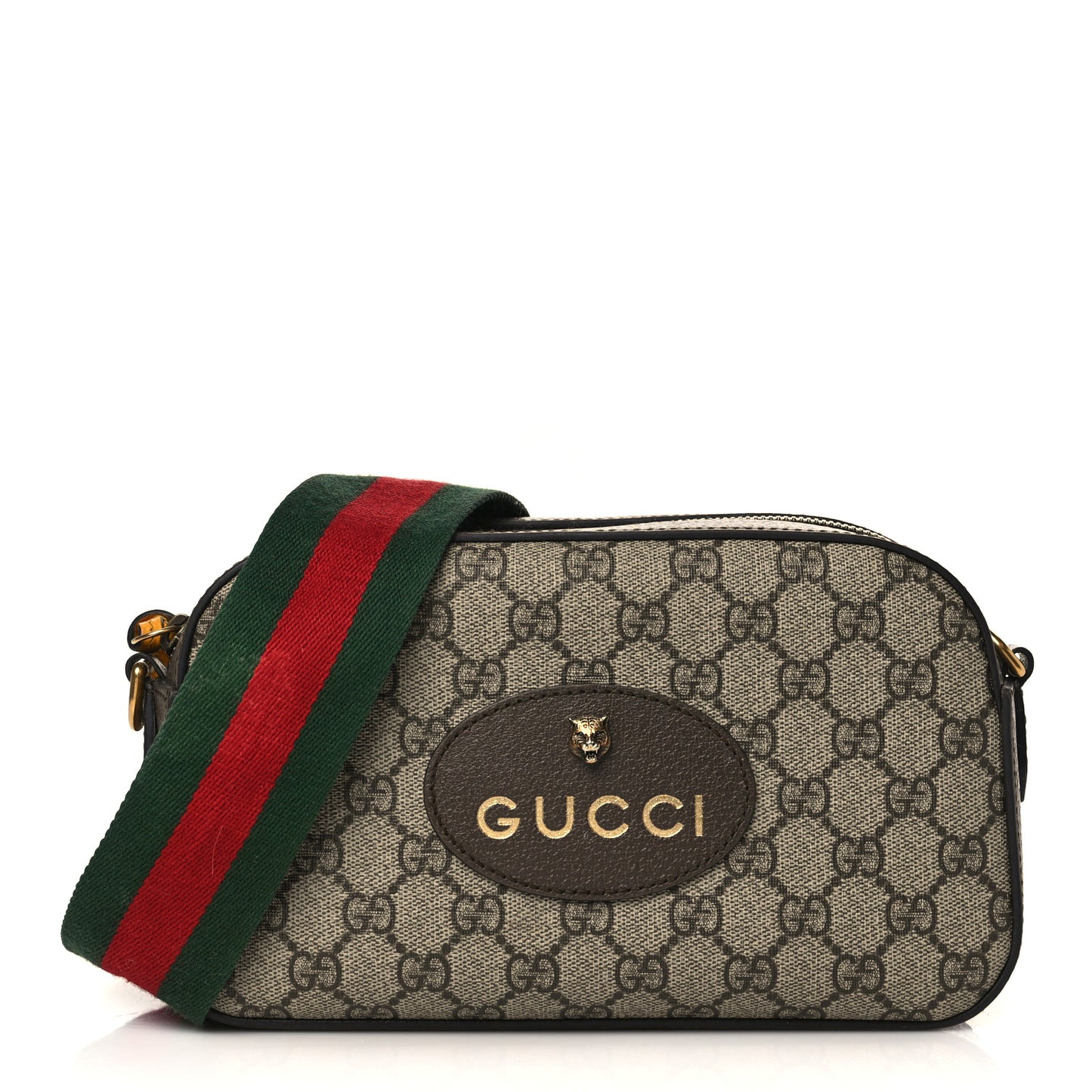 GG Supreme Monogram Web Neo Vintage Shoulder Bag Beige New Acero Crop